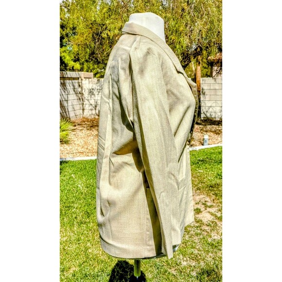 Vintage 1980's Briggs Petite Sz 2 Desert Tan Linen Jacket Pants 2-Pc Suit EUC - Picture 3 of 8